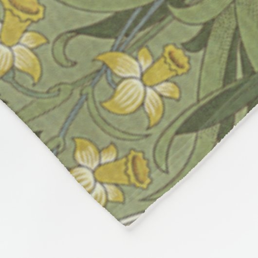  William Morris Daffodil Flowers Yellow Fleece Deken (Hoek)