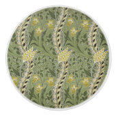  William Morris Daffodil Flowers Yellow Keramische Knop (Voorkant)