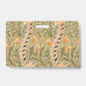 William Morris Daffodil Garden Flower Classic Bota Badge (Achterkant)