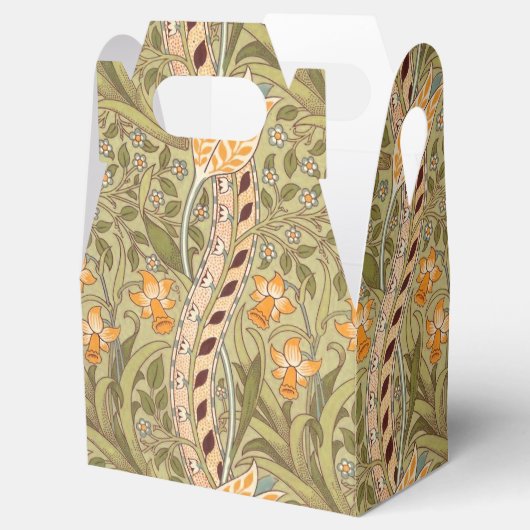 William Morris Daffodil Garden Flower Classic Bota Bedankdoosjes (Geopend)