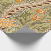 William Morris Daffodil Garden Flower Classic Bota Cadeaupapier (Hoek)