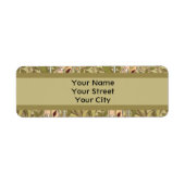 William Morris Daffodil Garden Flower Classic Bota Etiket (Voorkant)