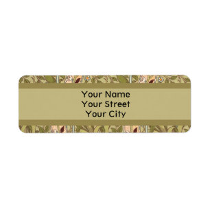 William Morris Daffodil Garden Flower Classic Bota Etiket