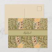 William Morris Daffodil Garden Flower Classic Bota Feestdagenkaart (Voorkant / Achterkant)