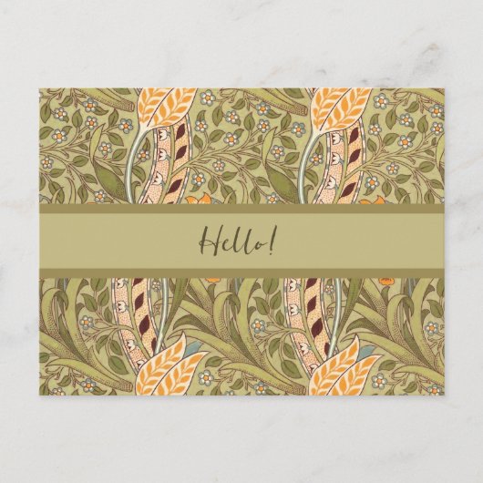 William Morris Daffodil Garden Flower Classic Bota Feestdagenkaart (Voorkant)