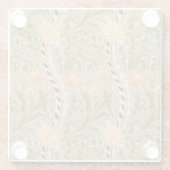 William Morris Daffodil Garden Flower Classic Bota Glazen Onderzetter (Achterkant)