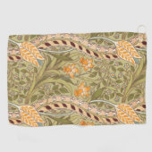 William Morris Daffodil Garden Flower Classic Bota Golfhanddoek (Horizontaal)