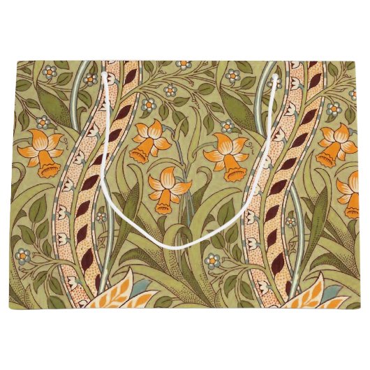 William Morris Daffodil Garden Flower Classic Bota Groot Cadeauzakje (Voorkant)