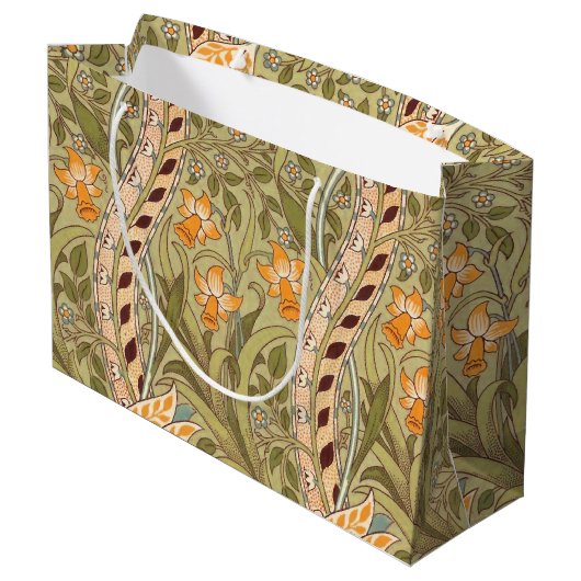 William Morris Daffodil Garden Flower Classic Bota Groot Cadeauzakje (Achterkant Gekanteld)