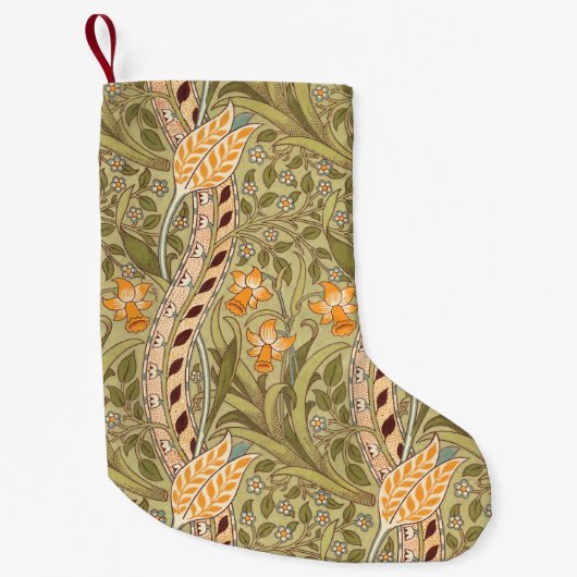 William Morris Daffodil Garden Flower Classic Bota Kleine Kerstsok (Voorkant)
