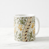 William Morris Daffodil Garden Flower Classic Bota Koffiemok (Voorkant rechts)