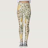William Morris Daffodil Garden Flower Classic Bota Leggings (Voorkant)