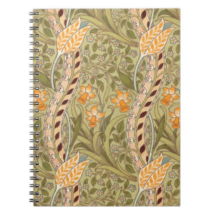 William Morris Daffodil Garden Flower Classic Bota Notitieboek
