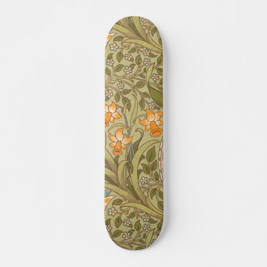 William Morris Daffodil Garden Flower Classic Bota Persoonlijk Skateboard (Voorkant)