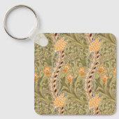 William Morris Daffodil Garden Flower Classic Bota Sleutelhanger (Voorkant)