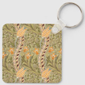 William Morris Daffodil Garden Flower Classic Bota Sleutelhanger (Achterkant)