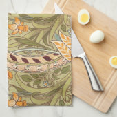 William Morris Daffodil Garden Flower Classic Bota Theedoek (Quarter Fold)