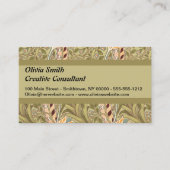 William Morris Daffodil Garden Flower Classic Bota Visitekaartje (Voorkant)