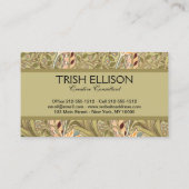 William Morris Daffodil Garden Flower Classic Bota Visitekaartje (Achterkant)