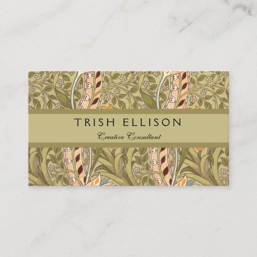 William Morris Daffodil Garden Flower Classic Bota Visitekaartje (Voorkant)