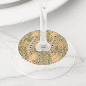 William Morris Daffodil Garden Flower Classic Bota Wijnglaslabel (Dichtbij)