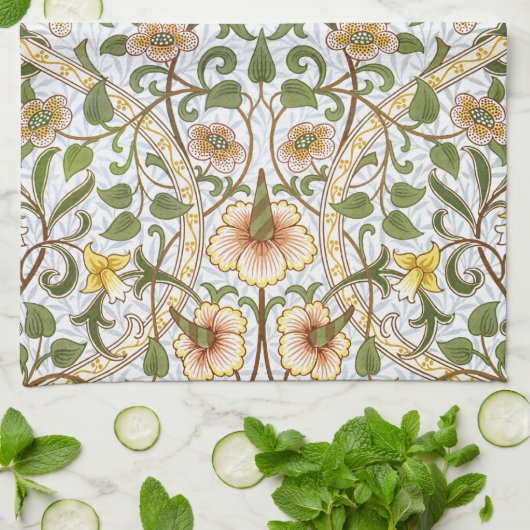 William Morris Daffodil Kitchen Tea Towel Theedoek (Gevouwen)