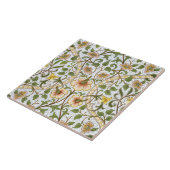 William Morris Daffodil Pattern Art Tile of Trivet Tegeltje (Zijkant)