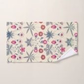 William Morris Daisy Floral Pattern Red Sinaasappe Bad Handdoek (Handdoek)