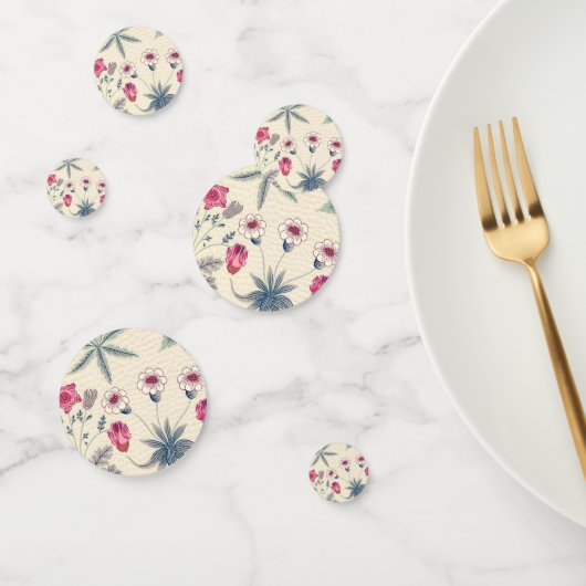 William Morris Daisy Floral Pattern Red Sinaasappe Confetti (Groep)