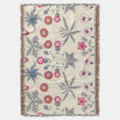 William Morris Daisy Floral Pattern Red Sinaasappe Deken (Voorkant Verticaal)