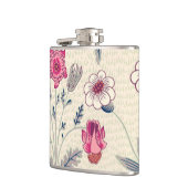 William Morris Daisy Floral Pattern Red Sinaasappe Heupfles (Links)