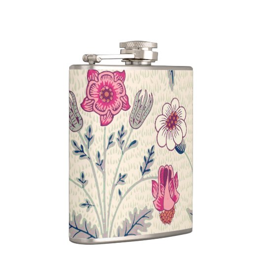 William Morris Daisy Floral Pattern Red Sinaasappe Heupfles (Rechts)