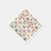 William Morris Daisy Floral Pattern Red Sinaasappe Servet (Hoek)
