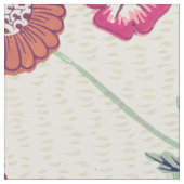 William Morris Daisy Floral Pattern Red Sinaasappe Stof (Close Up)
