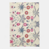 William Morris Daisy Floral Pattern Red Sinaasappe Theedoek (Verticaal)