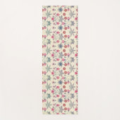 William Morris Daisy Floral Pattern Red Sinaasappe Yogamat (Voorkant)