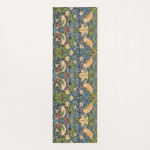 William Morris Daisy Floral Pattern Red Sinaasappe Yogamat (Achterkant)