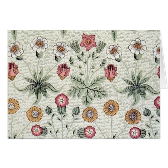 William Morris Daisy Floral Wallpaper Pattern (Voorkant Horizontaal)