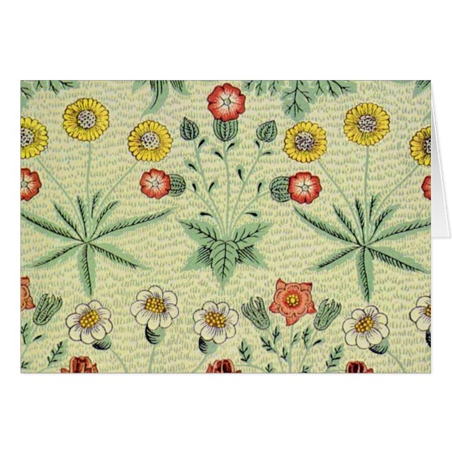 William Morris Daisy Floral Wallpaper Pattern (Voorkant Horizontaal)