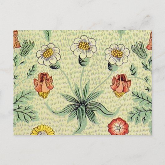William Morris Daisy Floral Wallpaper Pattern Briefkaart (Voorkant)