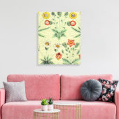 William Morris Daisy Floral Wallpaper Pattern Canvas Afdruk (Insitu (Woonkamer))