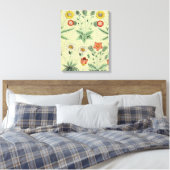 William Morris Daisy Floral Wallpaper Pattern Canvas Afdruk (Insitu (Slaapkamer))