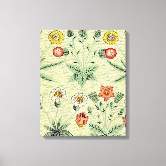 William Morris Daisy Floral Wallpaper Pattern Canvas Afdruk (Voorkant)