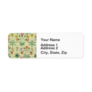 William Morris Daisy Floral Wallpaper Pattern Etiket