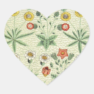 William Morris Daisy Floral Wallpaper Pattern Hart Sticker