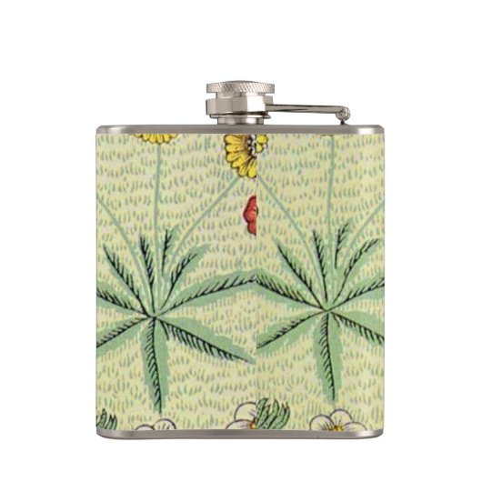 William Morris Daisy Floral Wallpaper Pattern Heupfles (Achterkant)