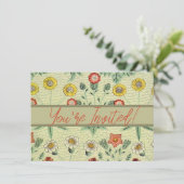 William Morris Daisy Floral Wallpaper Pattern Kaart (Staand voorkant)