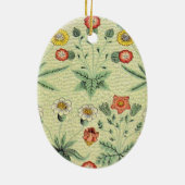 William Morris Daisy Floral Wallpaper Pattern Keramisch Ornament (Achterkant)
