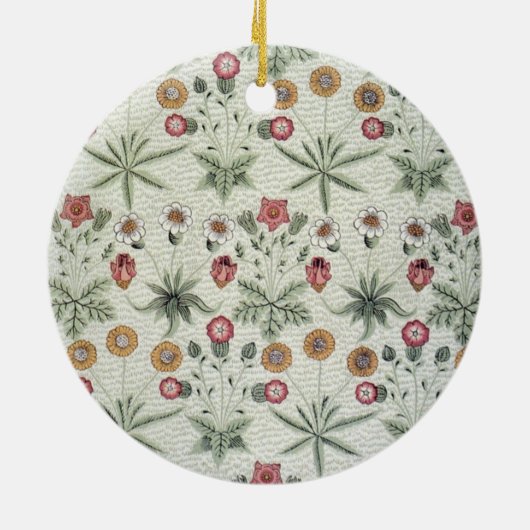 William Morris Daisy Floral Wallpaper Pattern Keramisch Ornament (Achterkant)