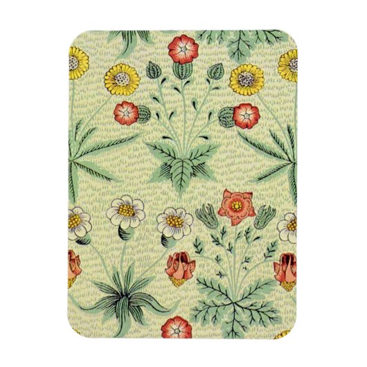 William Morris Daisy Floral Wallpaper Pattern Magneet (Verticaal)